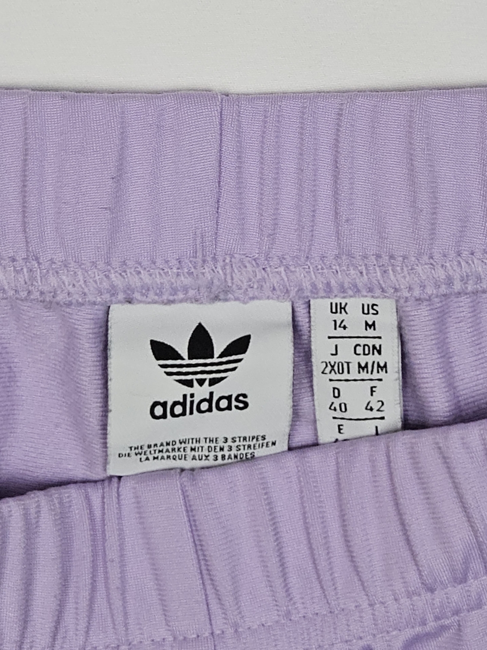 Adidas Originals Trefoil 3-Stripe Lilac Shorts Women's Medium - Picture 3 of 5